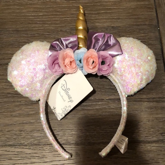 Disney unicorn w/flowers Mickey Mouse Ears NWT